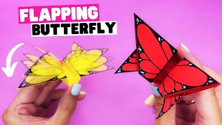 How to make origami FLAPPING BUTTERFLY DIY origami butterfly origami fidget toy [upl. by Tterraj590]