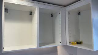 IKEA Hack Custom Kitchen 2 Hanging and Leveling Upper Cabinets [upl. by Niawat]