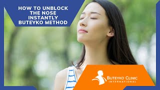 How to unblock the nose instantly  Buteyko Breathing Method [upl. by Claretta358]