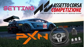 PXN V9 Steering wheel  Assetto Corsa Competizione setting [upl. by Onairelav]