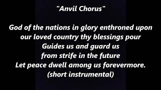 Anvil Chorus English Coro di Zingari Italian Gypsy Verdi opera trovatore Lyrics Words [upl. by Gladdy378]