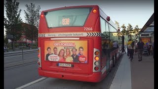 Sweden Stockholm bus 838 ride from Haninge Centrum to Klockarleden [upl. by Eanrahs]