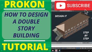 HOW TO DESIGN A Double Story Building Designing a building in Prokon and AutoCAD Part 1 Layouts [upl. by Ariem]