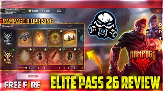 GARENA FREEFIRE ELITE PASS SEASON 26 FULL REVIEW 🔥🔥🔥🤫 [upl. by Yllak]