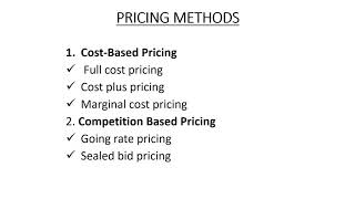 Pricing Methods [upl. by Ljoka]