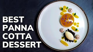 Michelin star PANNA COTTA recipe  Fine Dining Dessert At Home [upl. by Ilise]