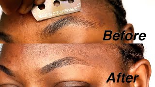 HOW TO SHAPE YOUR EYEBROWS WITH RAZOR [upl. by Brewer90]