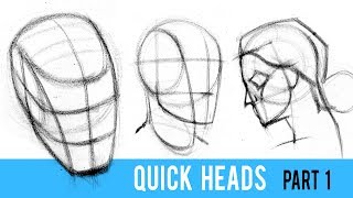 Quickly Draw Heads with the Loomis Method  Part 1 [upl. by Nolana288]