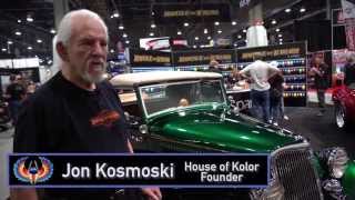 Jon Kosmoski of House of Kolor Talks His Limited Edition Color quotBlack Forestquot at SEMA 2015 [upl. by Wetzel]