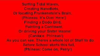 Phineas and Ferb theme song lyrics [upl. by Letti]