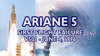 ARIANE 5 First Flight Failure  Flight 501 June 4 1996 European Space Agency Rocket Launch [upl. by Akram]