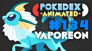 Pokedex Animated  Vaporeon [upl. by Sirotek44]