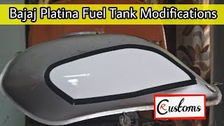 How to Modify Bajaj platina Fuel tank Part 3 Full HD R Customs  Ultimate Modifications [upl. by Elatnahs]