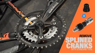 How To Remove Splined Cranks ISIS DriveOctalink With Standard Puller [upl. by Walburga937]