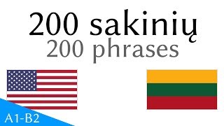 200 sakinių  Anglų kalba  Lietuvių kalba [upl. by Amlet]