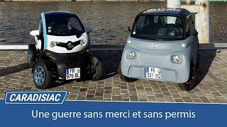 Comparatif  Citroën AMI vs Renault Twizy 45  une guerre sans merci et sans permis [upl. by Ediva]