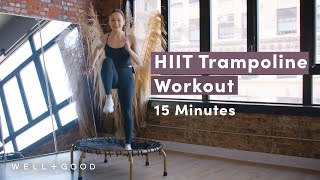 15 Minute LowImpact Rebounder HIIT Workout  Good Moves  WellGood [upl. by Ahsikahs]