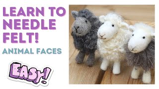 NEEDLE FELTED ANIMAL FACES  Lincolnshire Fenn Crafts [upl. by Ardella]