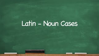 Latin Noun Cases [upl. by Alilak437]