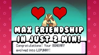 Friendship Underflow Tutorial  Pokémon Diamond and Pearl Max Friendship Guide Fast Evolutions [upl. by Trilbi]