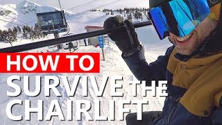 How To Survive the Chairlift  Beginner Snowboarding [upl. by Keefe]