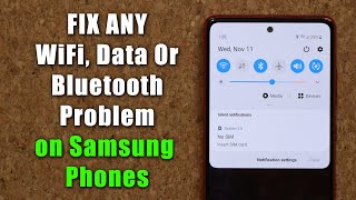 How To Fix Any WIFI Data or Bluetooth Connection Problems on Samsung Galaxy Phones in 1 Min [upl. by Niliac]