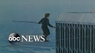 August 7 1974 Tightrope Walk Between the Twin Towers [upl. by Antin37]