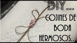 DIY COMO HACER COJINES FACILES PARA BODA Tutorial paso a paso [upl. by Eimoan]