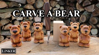 How to Carve a Bear Full Woodcarving Tutorial [upl. by Clintock898]