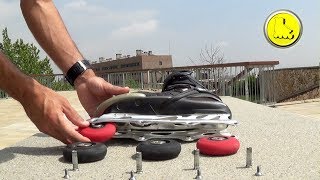 Mantenimiento de los patines Primeras rotaciones de las ruedas [upl. by Nwahsek]