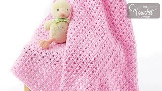 How to Crochet Beginner One Skein Baby Blanket [upl. by Ynatil]