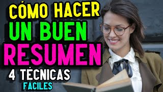 CÓMO HACER UN BUEN RESUMEN 4 técnicas textuales muy fáciles [upl. by Christyna]