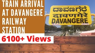 Davangere Railway Station Train Entry to Davangere Railway Station [upl. by Silvers]