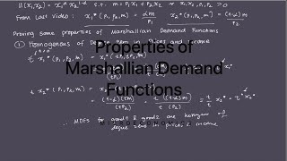 Properties of Marshallian Demand Functions [upl. by Garling]