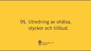 Utredning av ohälsa olyckor och tillbud [upl. by Yrhcaz]