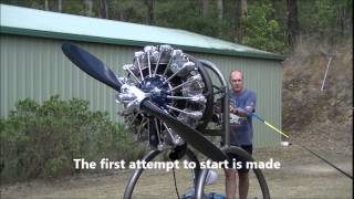 Radial Engine Startup Pratt amp Whitney R985 Wasp Junior [upl. by Janeta]