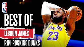 BEST Of LeBron James RimRocking DUNKS  NBA Career [upl. by Dnomsaj]