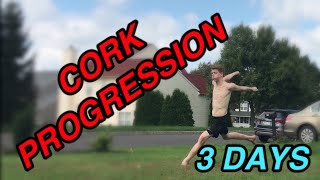 CORK PROGRESSION  3 DAYS Corkscrew Flip [upl. by Sherwynd]