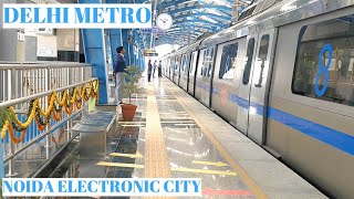 Delhi Metro  Noida Electronic City Section Inaugurated [upl. by Anyal]