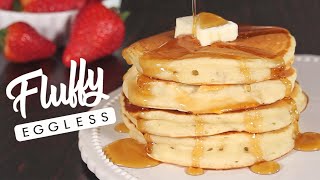 Eggless Fluffy Pancakes  Easy One Bowl  How Tasty Channel [upl. by Raman690]