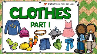 VOCABULARIO DE ROPA EN INGLÉS  PARTE 1  CLOTHES [upl. by Nnep37]