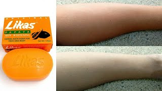 Likas Papaya Skin Whitening Soap Review  Before and After [upl. by Ursuline803]