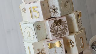 How to make an elegant Christmas Advent Calendar [upl. by Vastah]