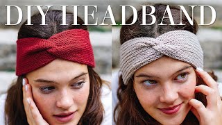 TWISTED HEADBAND Knitting Tutorial Step by Step [upl. by Dweck21]