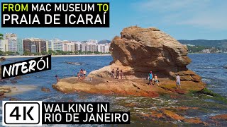 Walking in Niterói from MAC Museum to Praia de Icaraí  Rio de Janeiro Brazil 【4K】Binaural 2020 [upl. by Irish634]