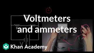 Voltmeters and Ammeters  Circuits  Physics  Khan Academy [upl. by Harvard]