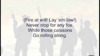 The Caisson Song Original US Army Song  Singalong with Lyrics [upl. by Pas]