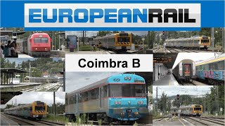 Portugal2019  Comboios de Portugal Trains  Coimbra B  Linha do Norte [upl. by Aalst]