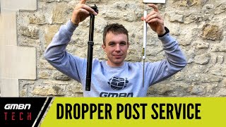 How To Service A MTB Dropper Post  Mountain Bike Maintenance [upl. by Elmajian]