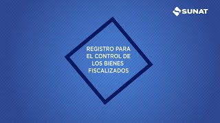 Registro para el Control de Bienes Fiscalizados [upl. by Anaeed578]